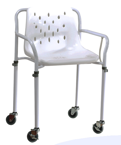 輪式淋浴椅，輪式浴室椅，輪式洗澡椅，輪式調整椅